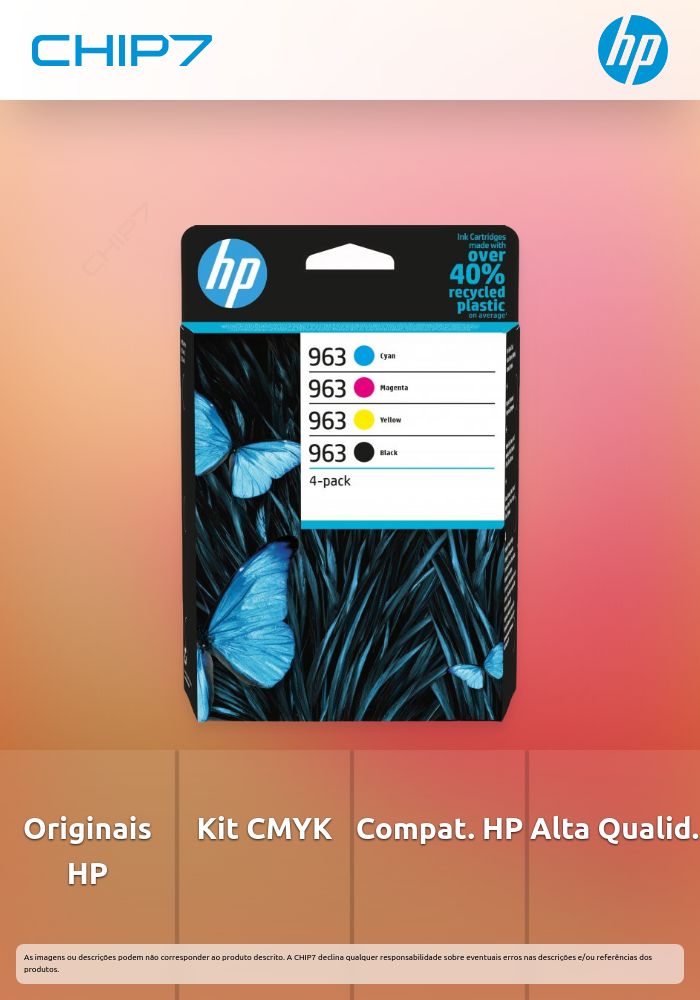 HP 963 CMYK Original Ink Cartridge 4-Pack