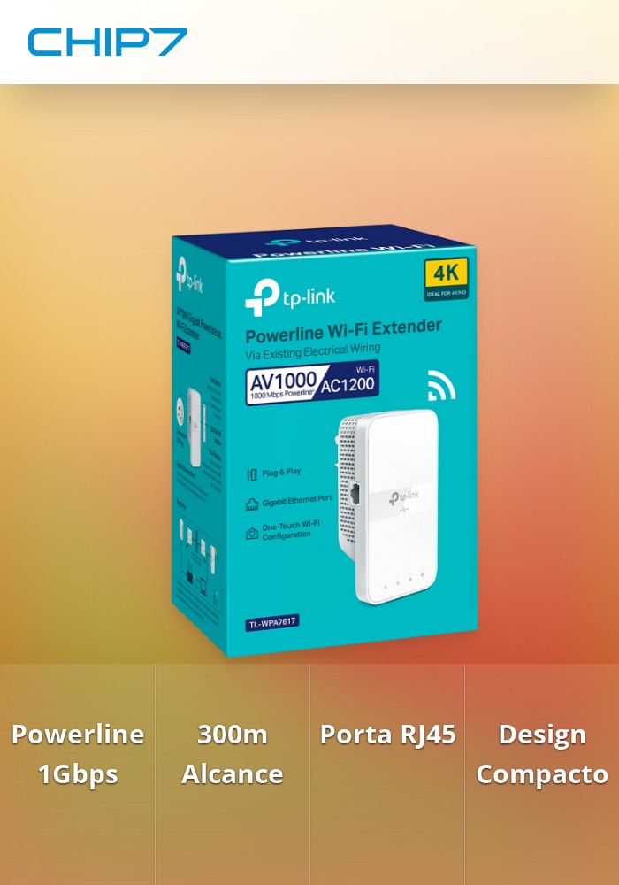 Powerline TP-Link TL-WPA7617 AV1000 Gigabit AC1200