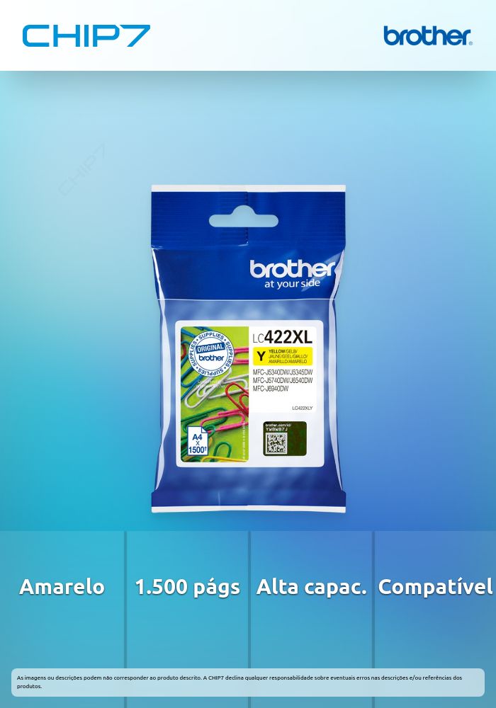 BROTHER TINTEIRO AMARELO LC422XLY