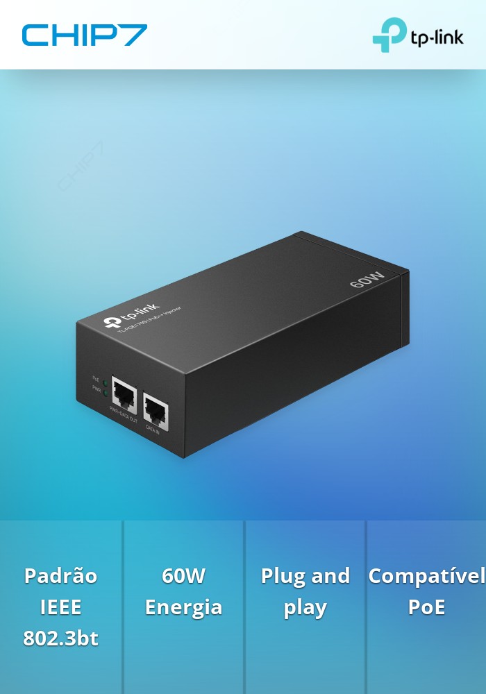Injector Corrente PoE++ TP-Link