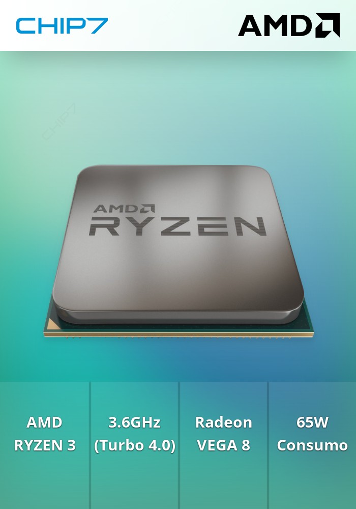 Rx Vega Ryzen 2200g Grafica Integrada PC Gamer Fácil AMD Ryzen