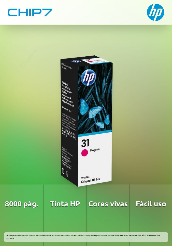 HP 31 70-ml Magenta Original Ink Bottle