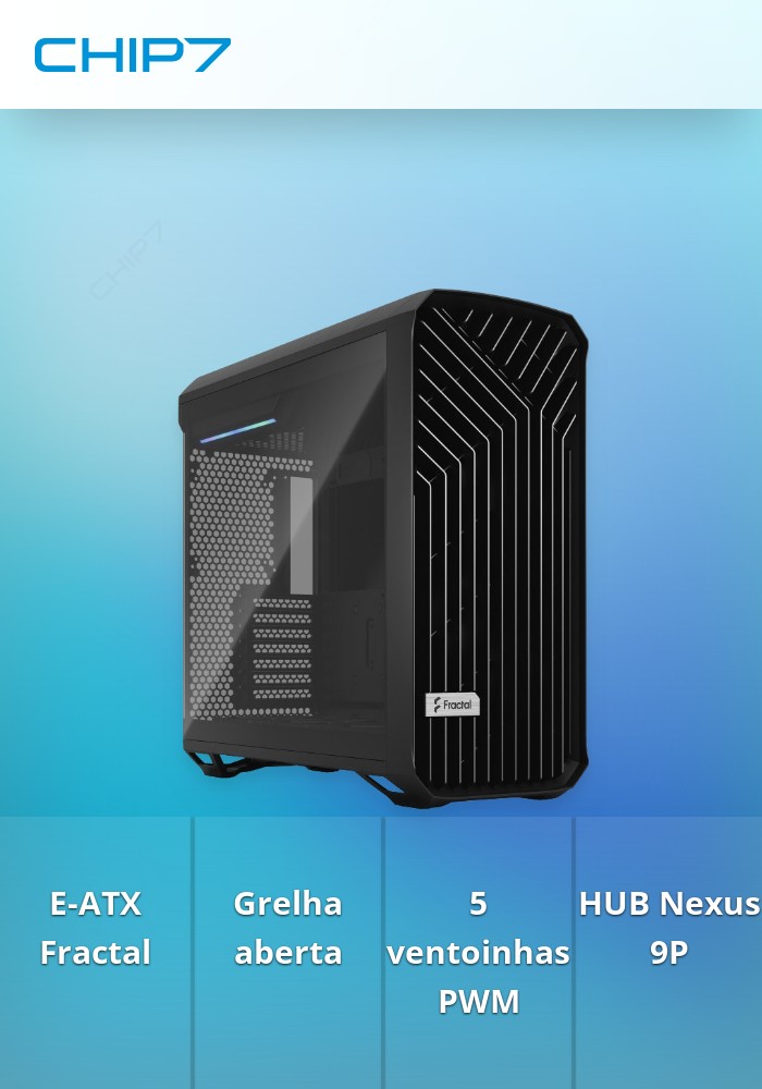 Caixa E-ATX Fractal Design Torrent Black TG Light Tint