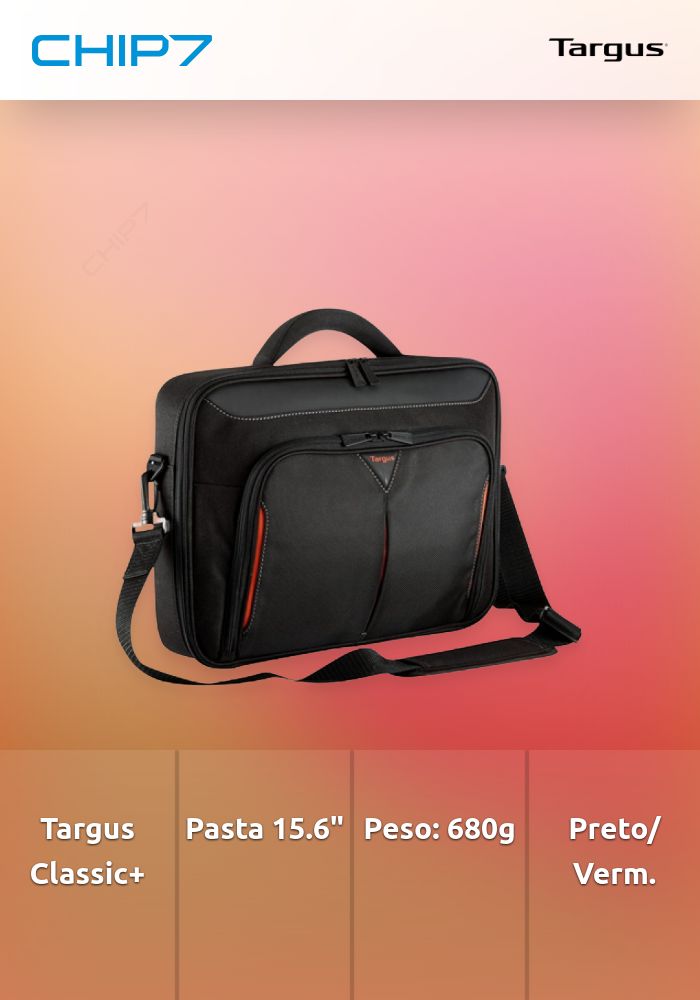 TARGUS MALA CLASSIC PLUS CLAMSHELL BLACK 15.6