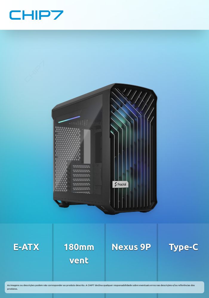 Caixa E-ATX Fractal Design Torrent Compact RGB Black TG Lig