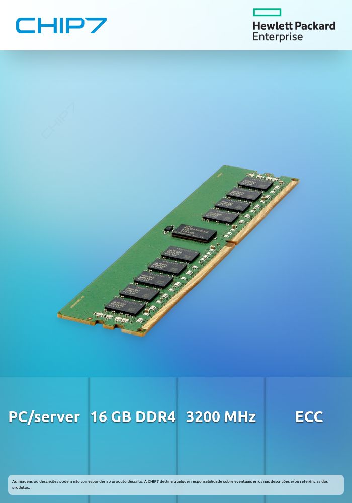 HPE 16GB 1RX8 PC4-3200AA-E STND KIT  - preço válido p/ unidades faturadas até 5 de abril ou fim de stock