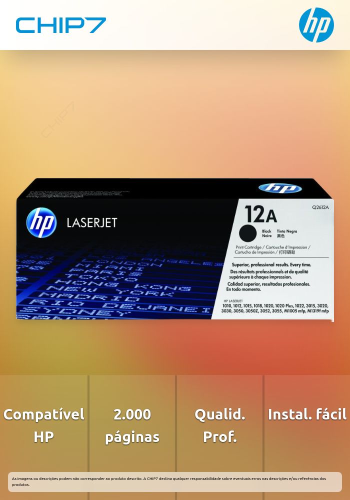 TONER NEGRO LASERJET Q2612A