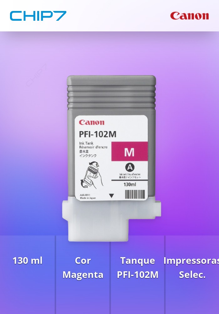 Ink tank 130 ml (magenta) PFI-102M