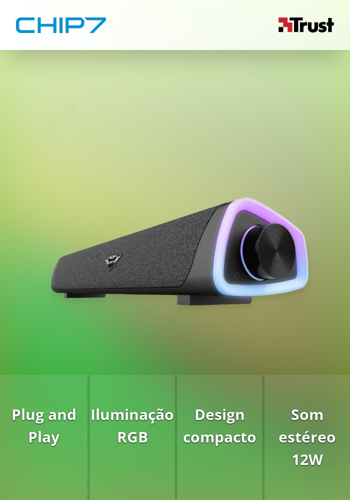 Colunas TRUST GXT620 AXON RGB LED SOUNDBAR - 24482