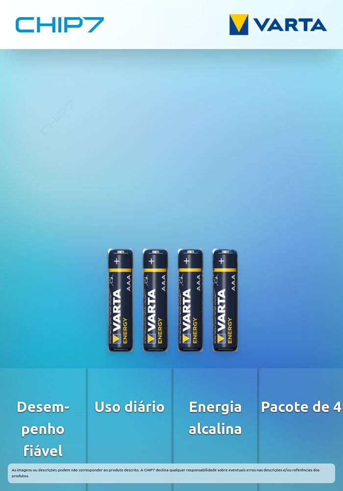 VARTA PILHAS ALCALINAS ENERGY LR03- AAA (PACK 4)