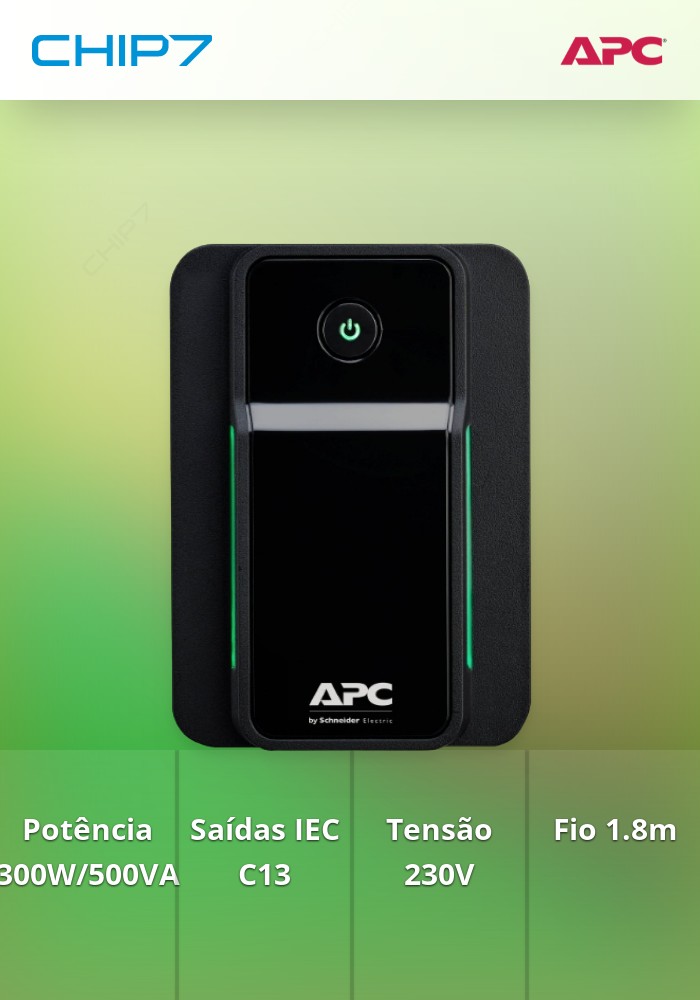 APC BACK-UPS 500VA, 230V, AVR, IEC SOCKETS