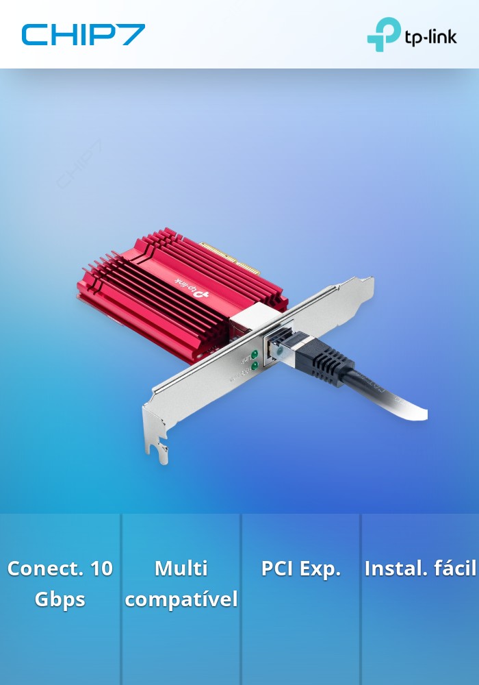 Módulo de rede TP-LINK Expresso Gigabit PCI Rede de 10 Gigabit - TX401