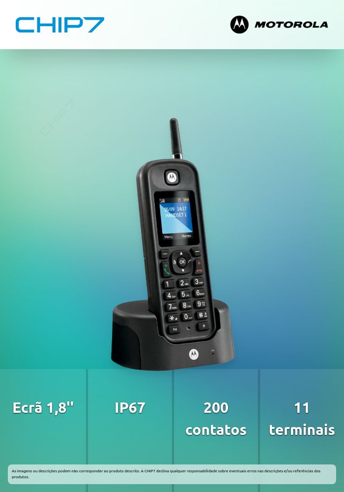 Telefone s/ Fios DECT O201 IP67 (Preto) - MOTOROLA