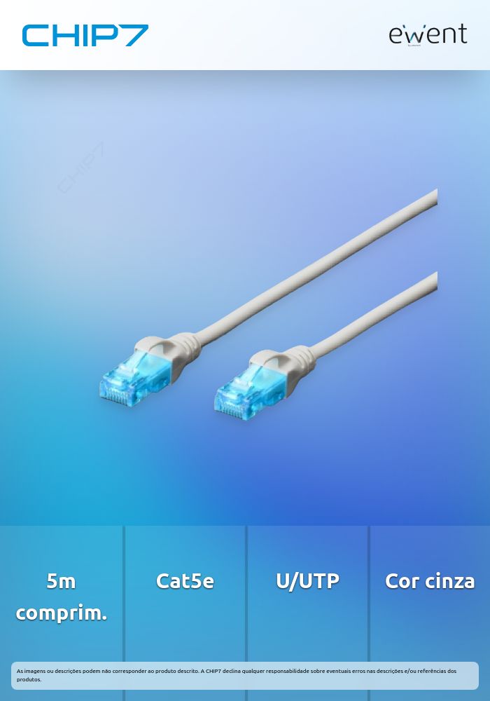 Cabo de rede CAT 5e U/UTP 5.0m cinza » válido até nova comunicação