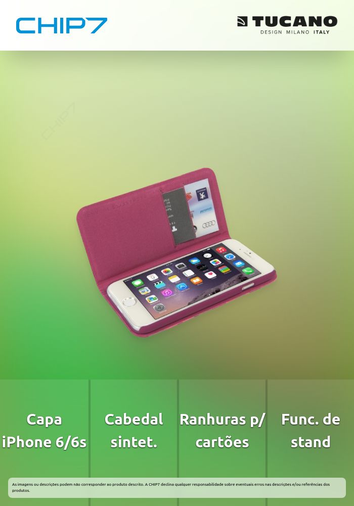 Tucano - Libro Stripes iPhone 6/6s (fucsia)