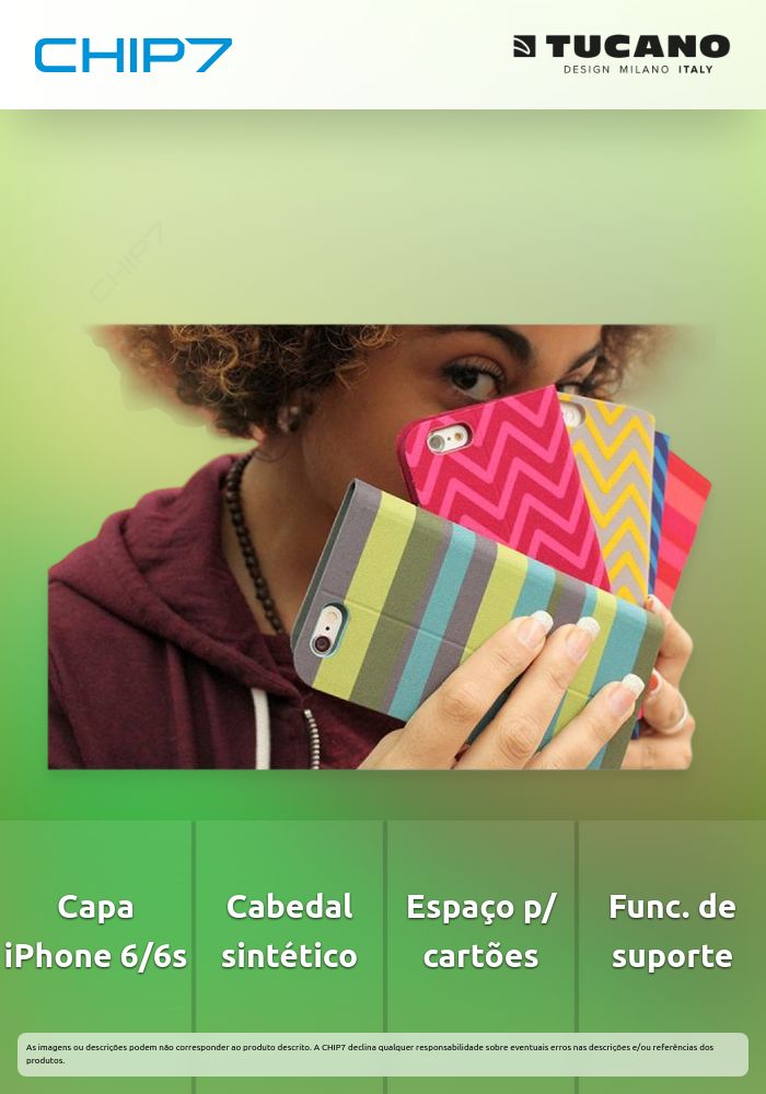 Tucano - Libro Stripes iPhone 6/6s (green)