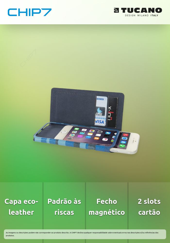 Tucano - Leggero Stripes iPhone 6/6s (blue)