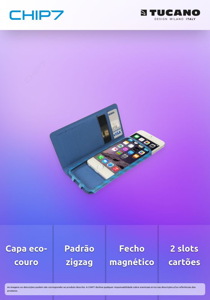 Tucano - Leggero Zigzag iPhone 6/6s (blue)