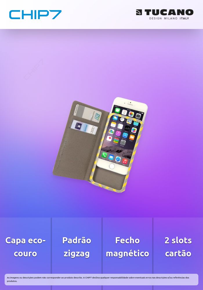 Tucano - Leggero Zigzag iPhone 6/6s (yellow)