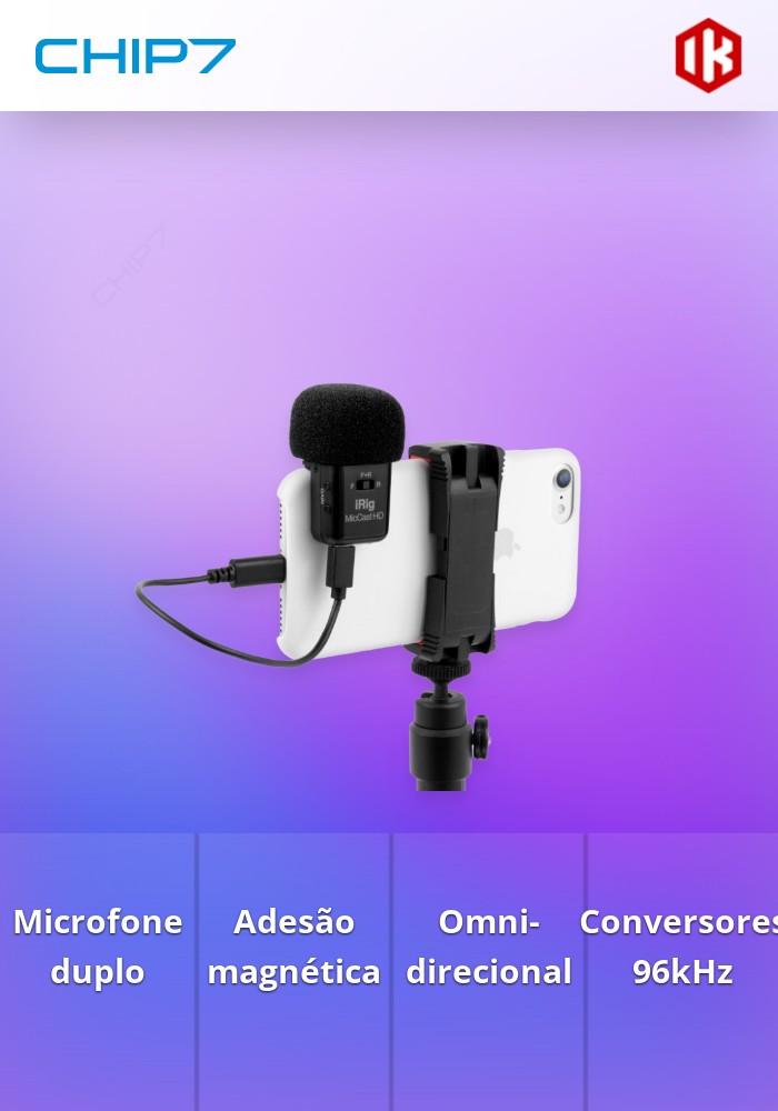 IK Multimedia - Microfone iRig Mic Cast HD