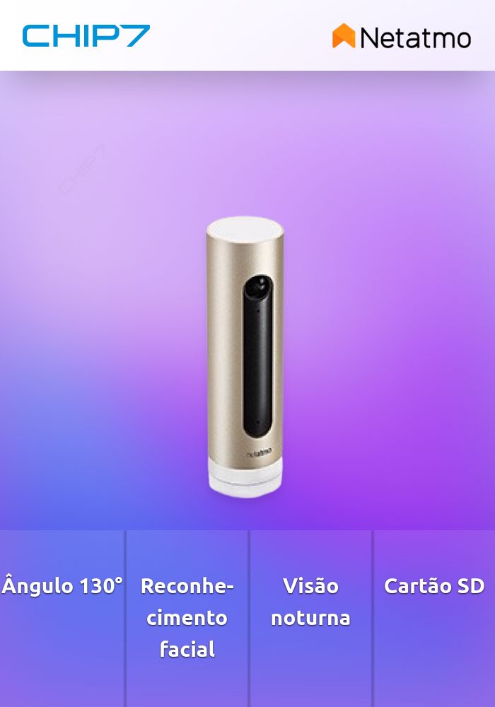 Câmara Wireless IP CCTV Netatmo Welcome Full HD 4MP 8x Zoom - NSC01-EU