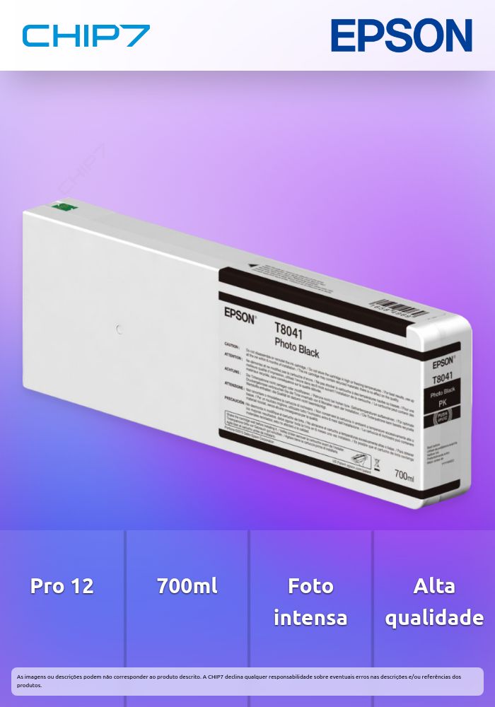 Singlepack Photo Black T44J140 UltraChrome PRO 12 700ml
