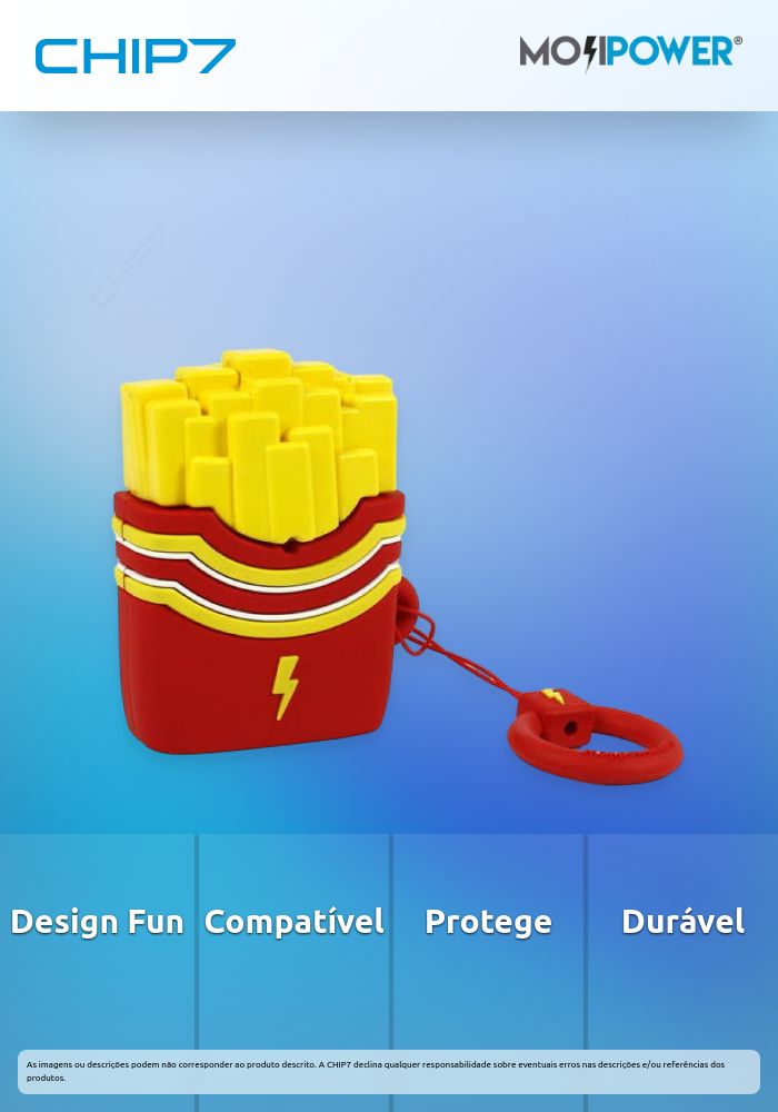 Mojipower - Bolsa para AirPods 1/2 Fries | CHIP7