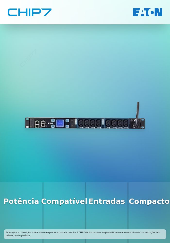 Eaton ePDU G3 Metered Input - Unidade de distribuição de potência (montável em bastidor) - AC 230 V - 1 fase - Ethernet 10/100, RS-232 - entrada: IEC 60320 C14 - conectores de saída: 8 (power IEC 60320 C13) - 1U - 3 m cabo