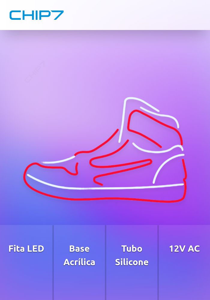 Candy Shock - Led Sign  80 Big Shoe (red/cold white)