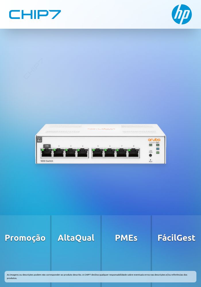 Aruba IOn 1830 8G Sw  - preço válido p/ unidades faturadas até 7 de maio ou fim de stock
