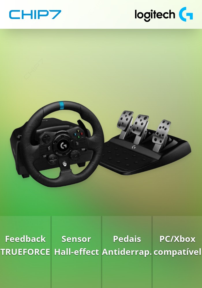 Volante + Pedais Logitech G923 TrueForce Racing Wheel Xbox