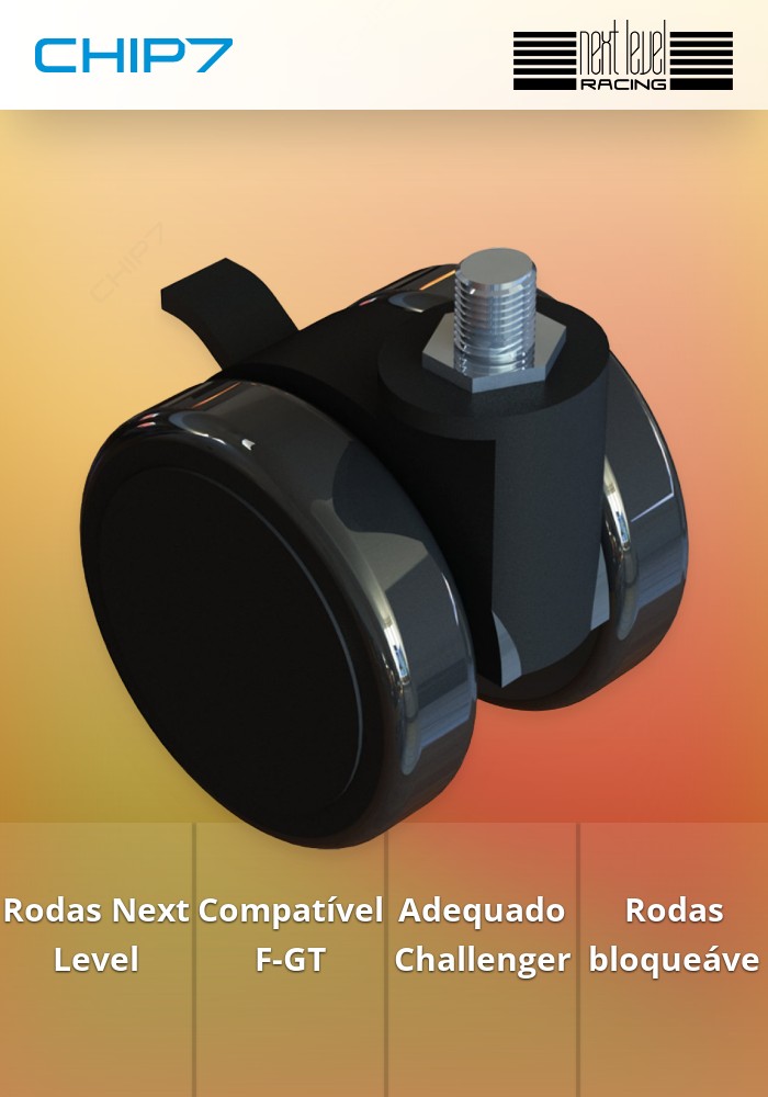 Rodas Next Level Racing Lockable Castor Wheels