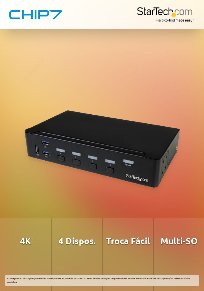 SWITCH KVM 4X DISPLAYPORT 4K