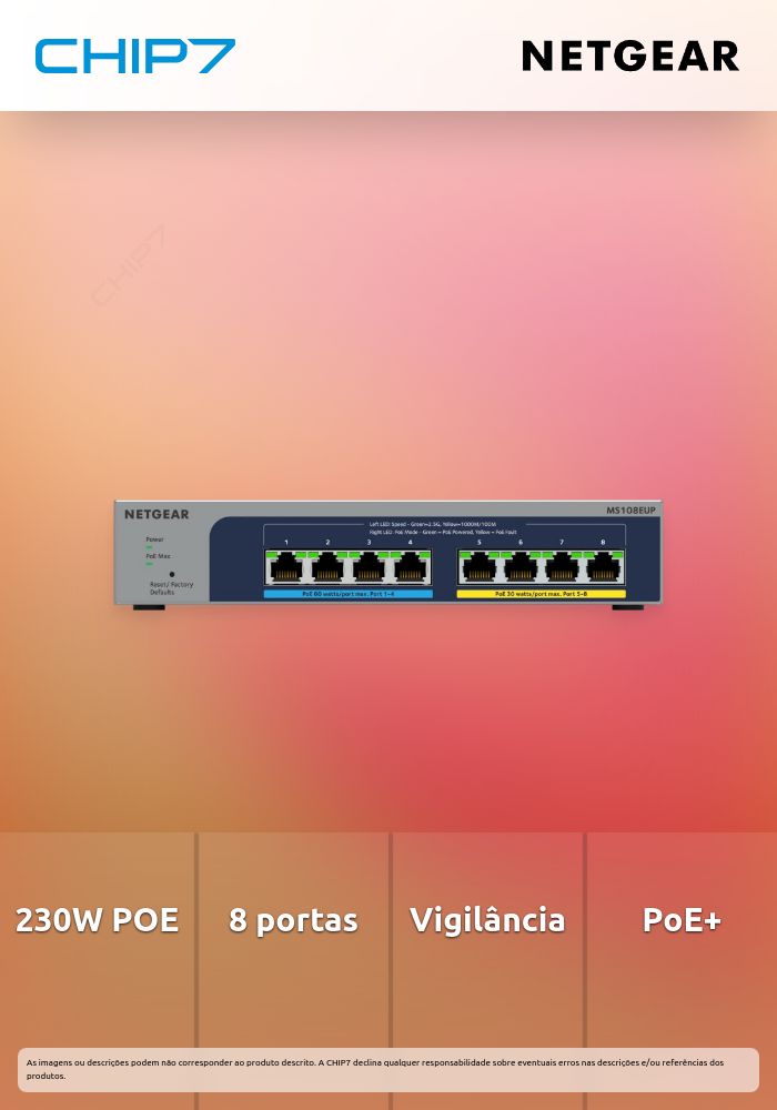 SWITCH ULTRA POE 230W 8 PUERTOS