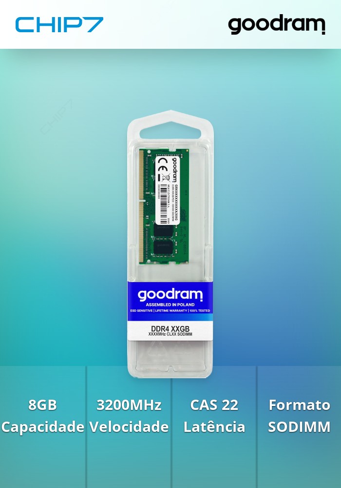 DDR4 8GB 3200MHz CL22 SODIMM