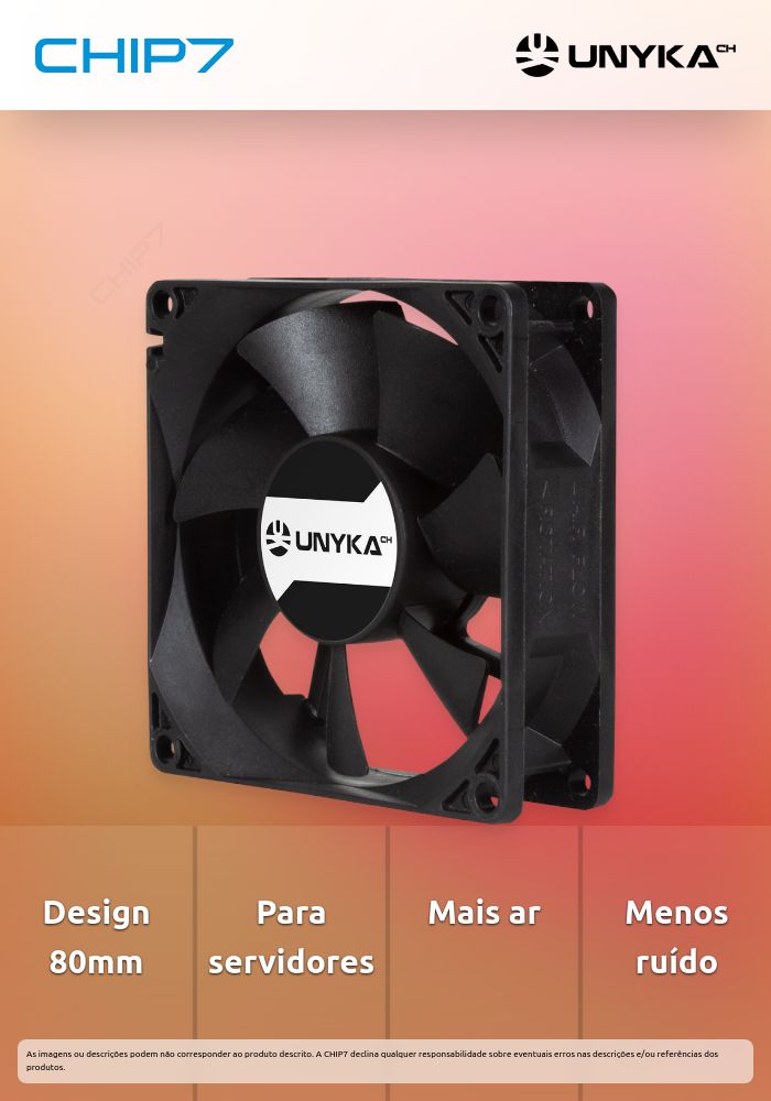 Ventoinha Unyka SERVER 80mm