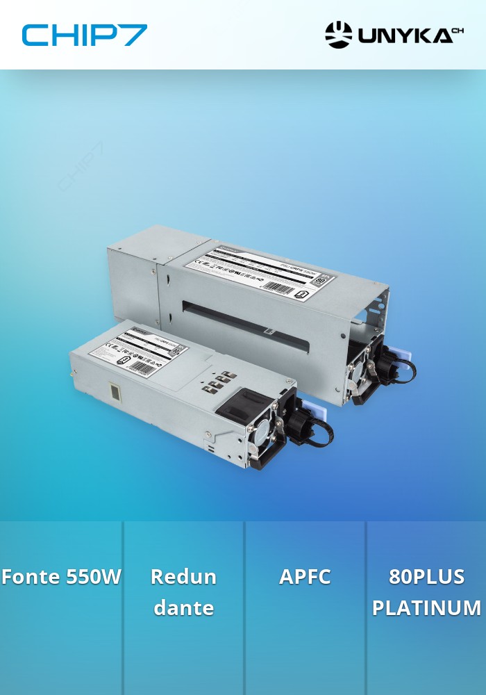 Fonte de Alimentação CRPS 550W Redundante APFC 80PLUS PLATINUM