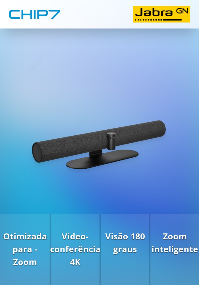Solução videoconferência Jabra PanaCast 50 - Certificação Zoom / Microsoft Teams (8200-231)