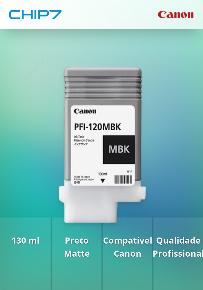 Tinteiro PFI-120 de 130 ml Matte Black