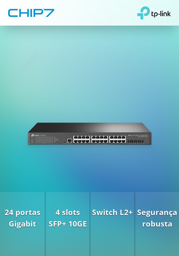 JetStream 24-Port Gigabit L2+ Managed Switch with 4 10GE SFP+ Slots