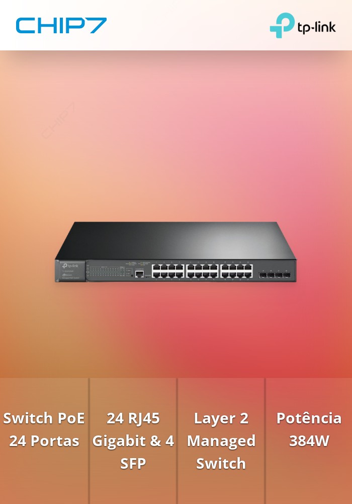 SWITCH 24P 1GBPS+4SFP (COMBO) TP-LINK TL-SG3248MP 24POE+