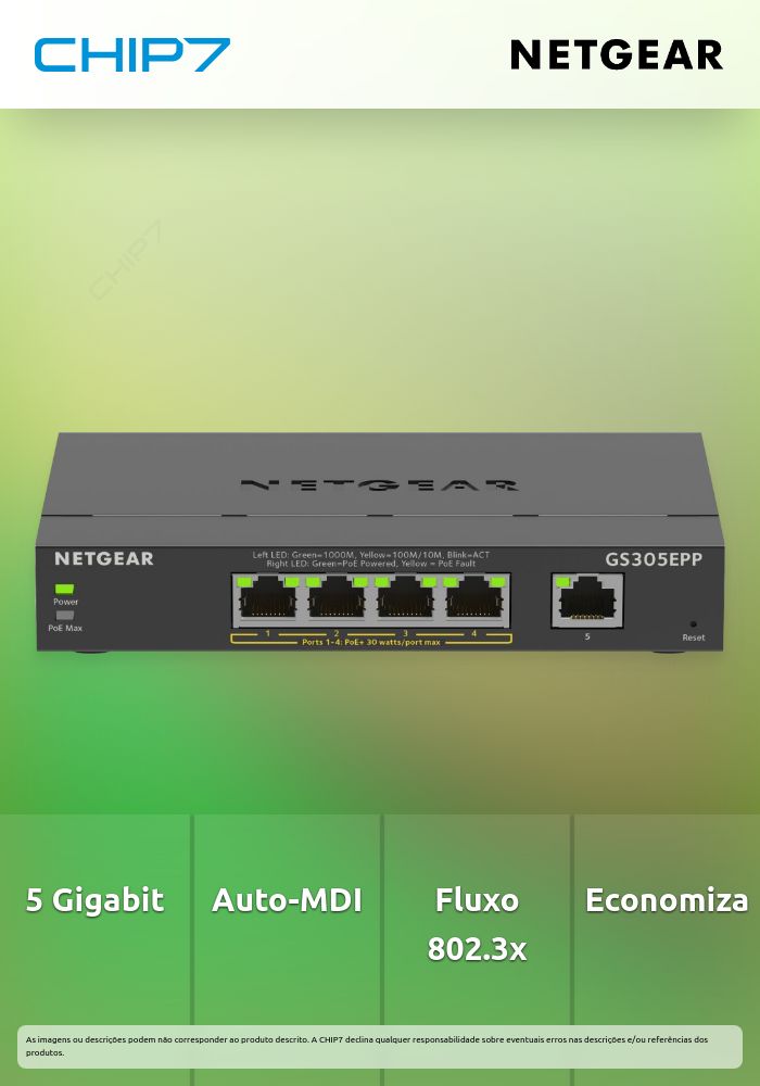 -GIGABIT ETHERNET SWITCH 5 PUERTOS