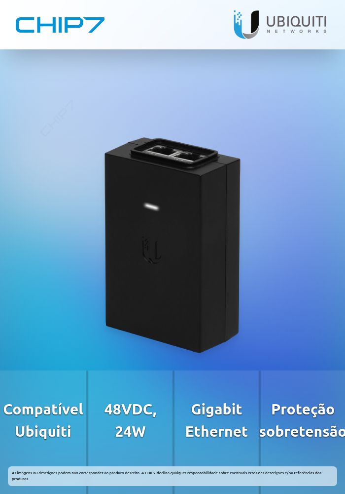 Ubiquiti Adaptador PoE - 48VDC 24W Gbit - UBN-POE-48-24W-G