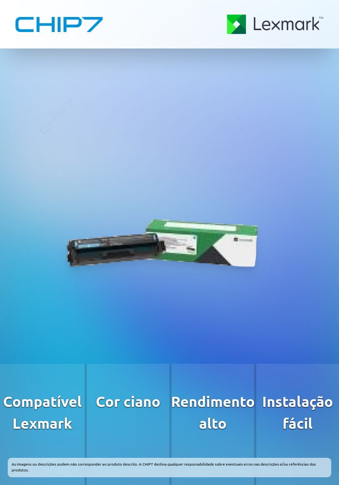 Lexmark 20N20C0 Toner 1 Unidades Ciano