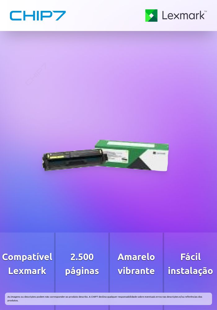Lexmark 20N20Y0 Toner 1 Unidades Amarelo