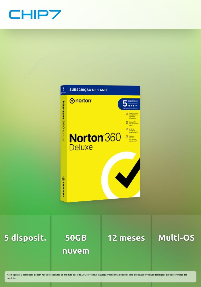 NORTON 360 DELUXE 50GB PO 1 USER 5 DEVICE 12MO GENERIC RSP MM GUM