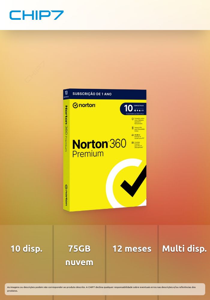 NORTON 360 PREMIUM 75GB PO 1 USER 10 DEVICE 12MO GENERIC RSP MM GUM
