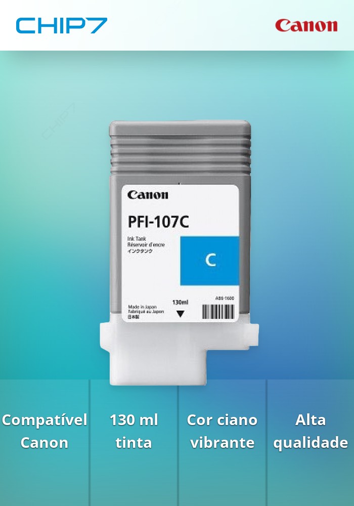 Tinteiro PFI-107 de 130 ml C (cyan)