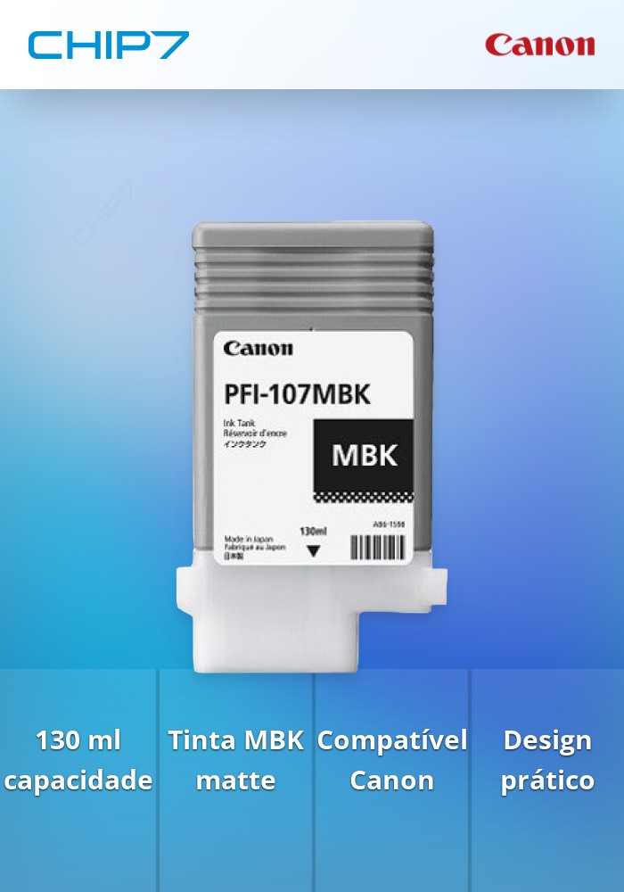 Tinteiro PFI-107 de 130 ml MBK (matte black)
