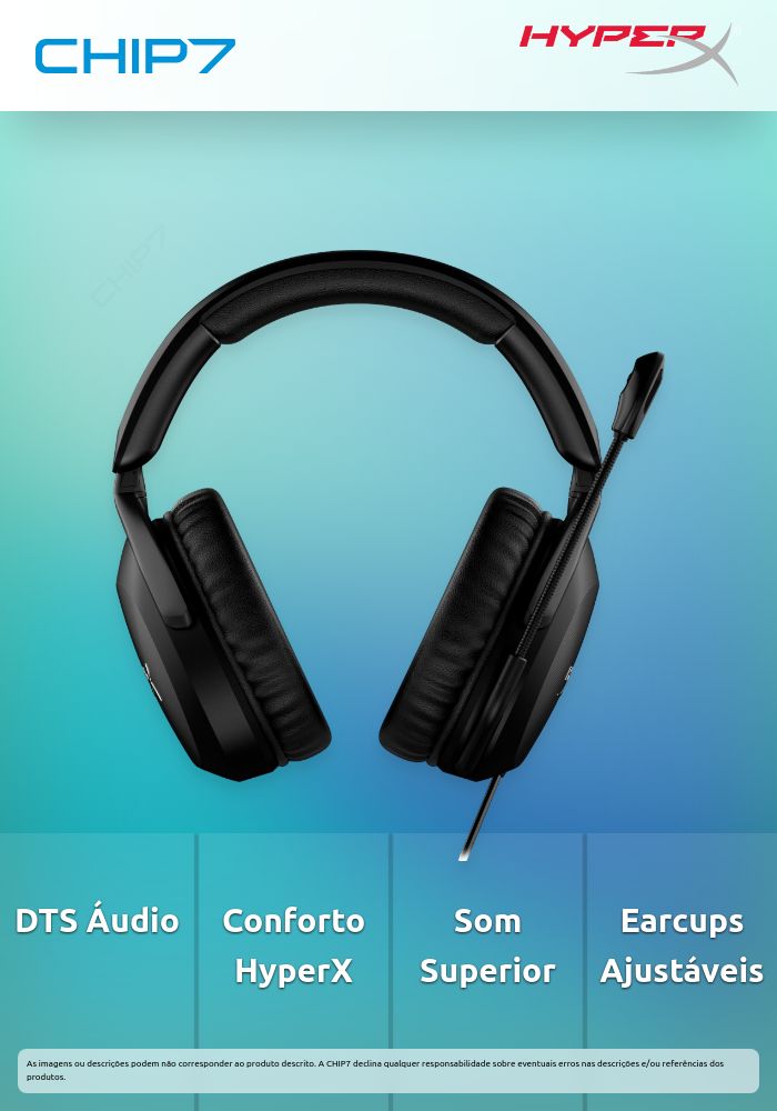 Headset HyperX Cloud Stinger 2 Wired Preto